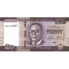 (468) ** PNew (PN39) Liberia - 20 Dollars Year 2022